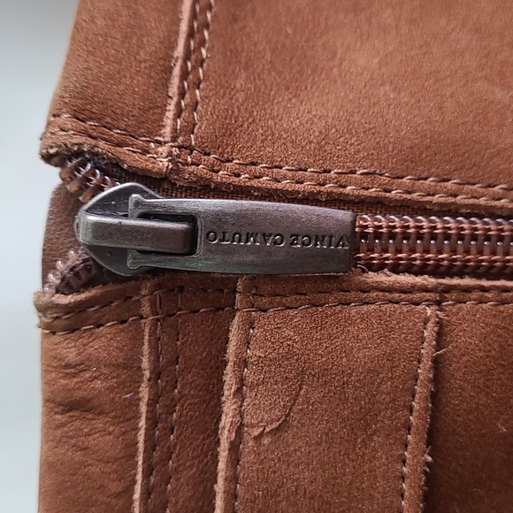 Vince Camuto Brown Leather Booties Size 8 - Picture 7 of 12